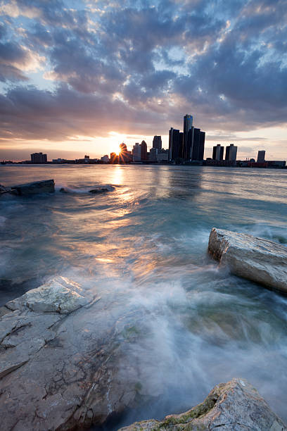istock Detroit Michigan USA  Evening light 504386232