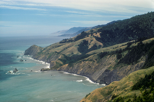 Northern Mendocino coast frequently referred to as the Lost Coast. Northern California.