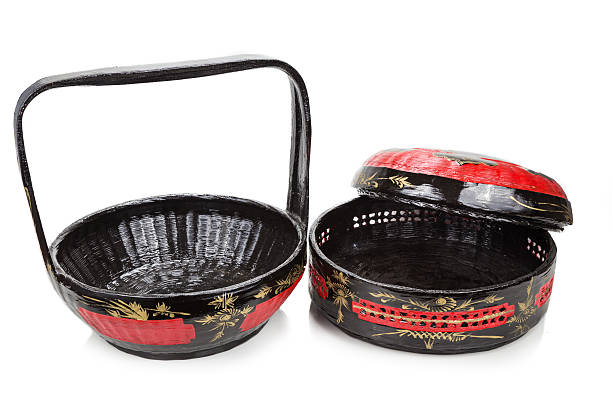 Traditional tiered Bakul Siah Wedding Basket used by Peranakan Chinese in parts of Asia