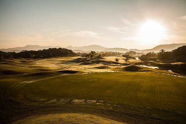 Landscape of Golf Course, Ixtapa stock photo