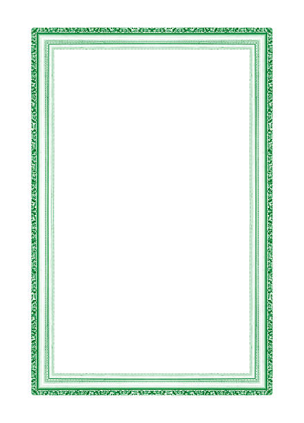 istock green picture frames. Isolated on white background 504397289