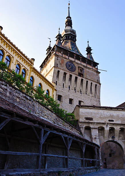 istock The Clock Tower in Sighisoara, Romania 504398139