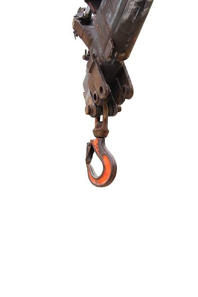 istock Truck crane hook on a white background 504400739