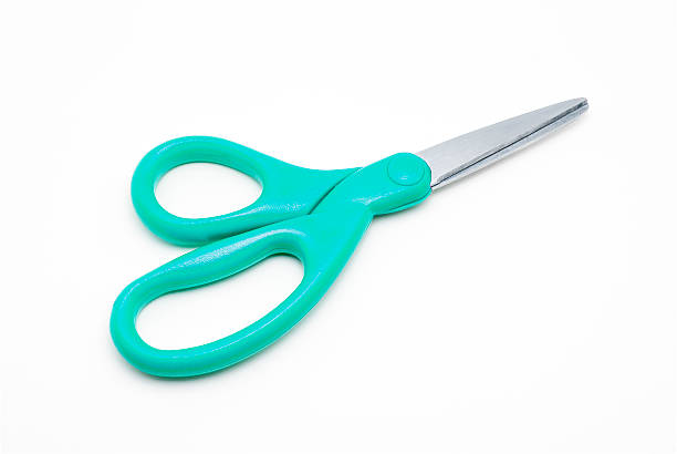 istock Aqua Plastic and Stainless Steel Scissors 504403013