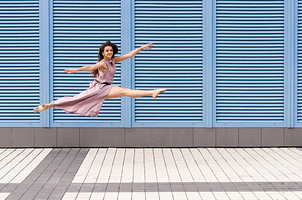 istock Jumping ballerina background plastic shutters 504403565