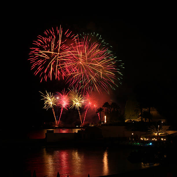istock Big fireworks from Monaco port, competition 504404587