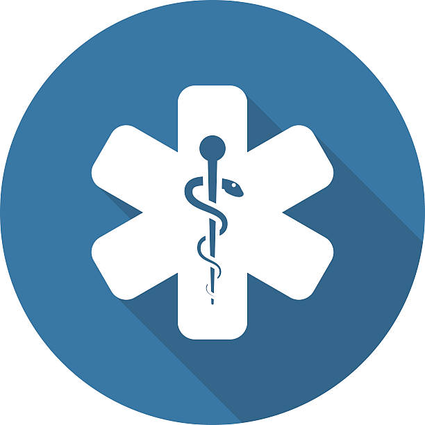 ilustrações, clipart, desenhos animados e ícones de ícone de estrela de vida. design 2d. - pharmacy symbol surgery computer icon