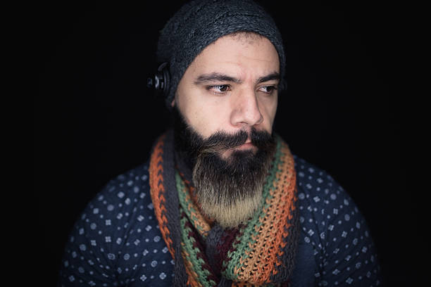 istock Portrait of funny bearded man 504415844