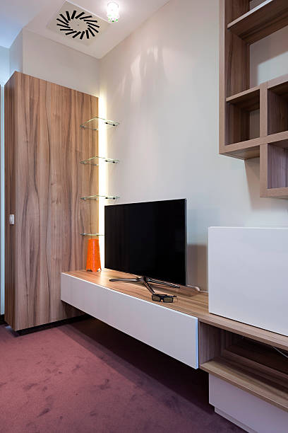 istock Modern apartment interior with 3d tv 504416476