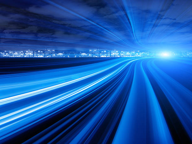 istock Urban highway traffic at night 504418146