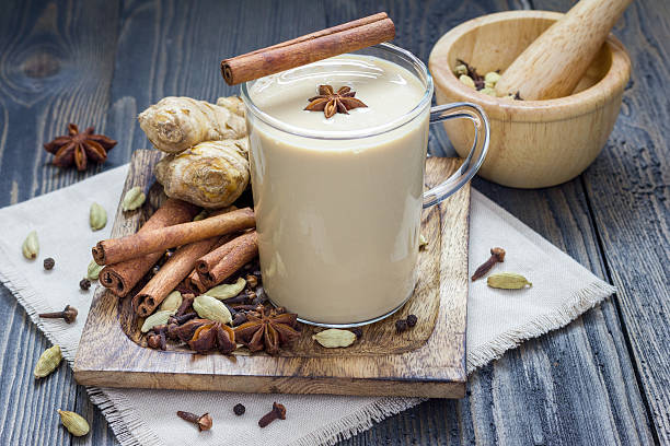 istock Masala chai with spices. 504422844