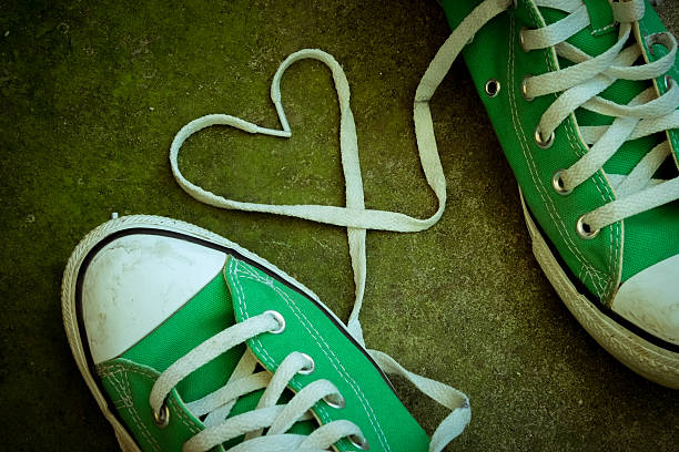 istock sneakers with heart with filter effect retro vintage style 504424044