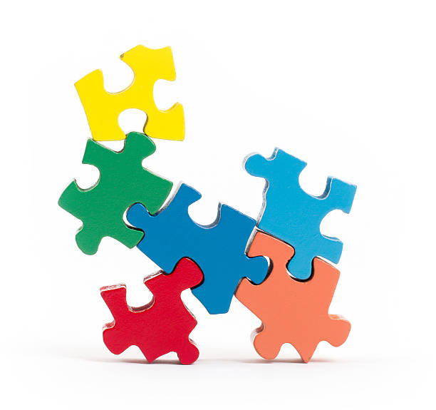 istock Closeup of big jigsaw puzzle pieces 504427424