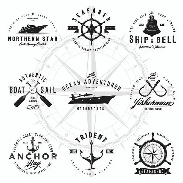 Vector illustration of Nautical Logos