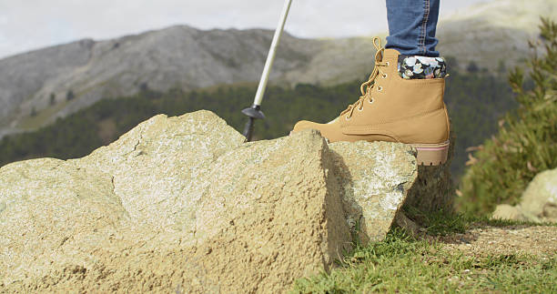 istock Person in hiking boots at the mountains 504445724
