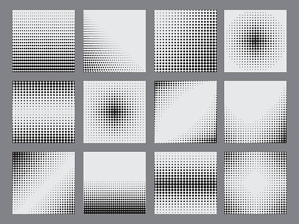 halftone горошек на белом фоне. - легкая музыка stock illustrations