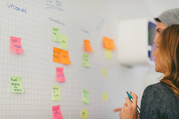 istock Start-up Team Discussion Near Whiteboard 504449758
