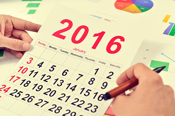 istock young businessman with a 2016 calendar 504452042