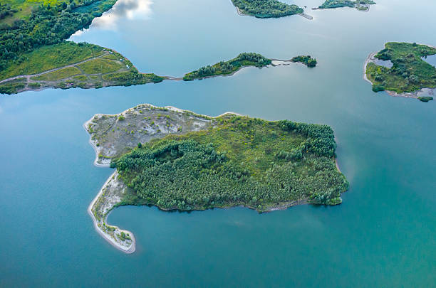 istock Aerial view on the lake 504452504