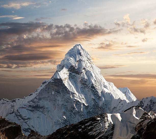 Ama Dablam on the way to Everest Base Camp stock photo