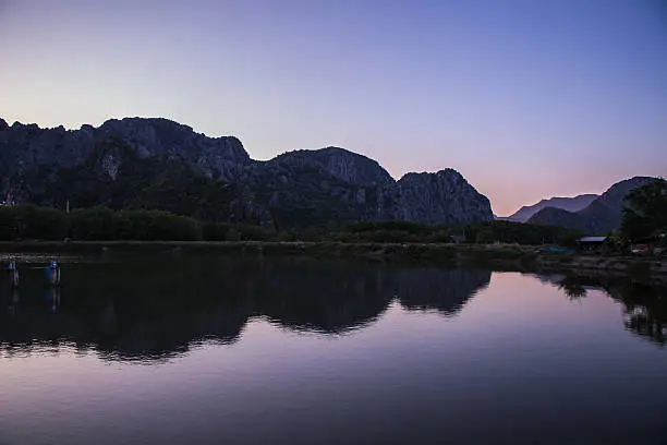 Photo of Mountain water reflection in gloaming time