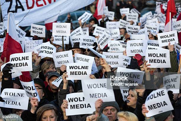Cracow The Demonstration Of Kod For Free Media Stock Photo - Download Image Now