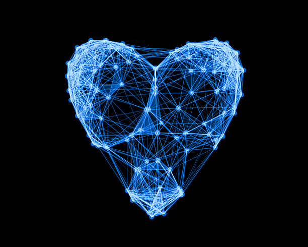 istock Illustration of heart on black background 504476600
