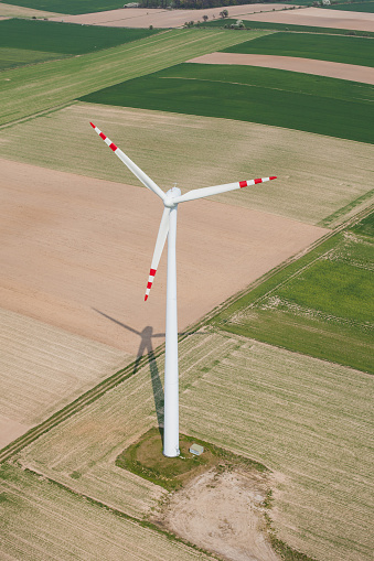 Wind turbine on a field in Poland