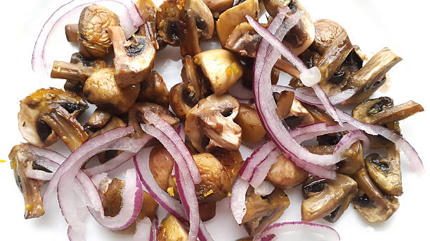 istock Grilled mushrooms with red onion 504479990