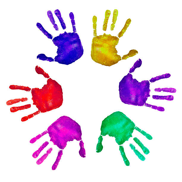istock handprints of different colors 504480677