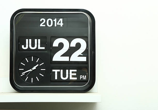 Flip clock Flip clock flip calendar stock pictures, royalty-free photos & images