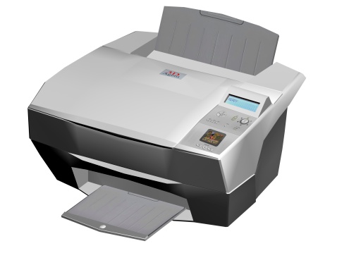Illustration of a photo / laser printer isolated on a white background