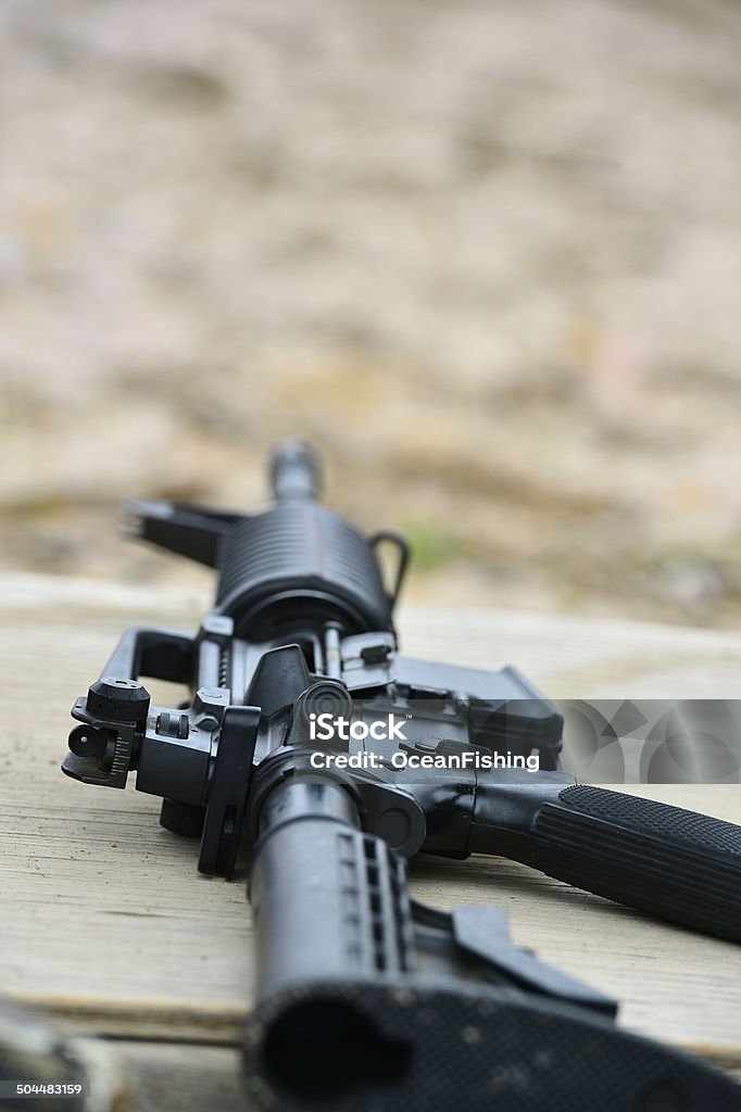 US Army carbine US Army carbine on gun bullet Aggression Stock Photo