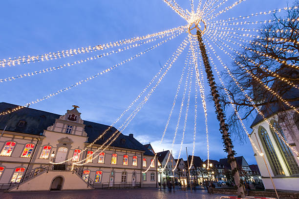 townhall place lippstadt germany in the evening