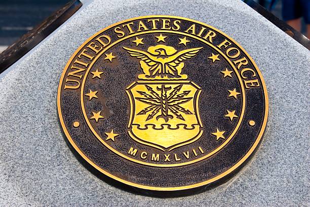 War Memorial Plaque United States Airforce stock photo