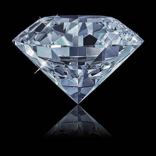 Blue Diamond On Black Background 3d Stock Photo - Download Image Now -  Diamond - Gemstone, Perfection, Blue - iStock