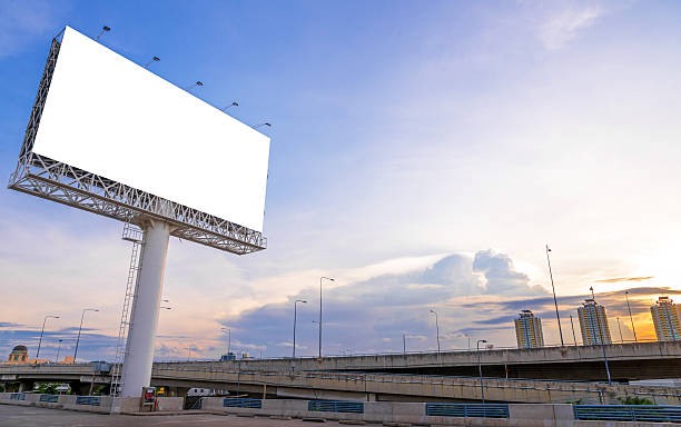 istock large Blank billboard ready for new advertisement with sunset 504491222