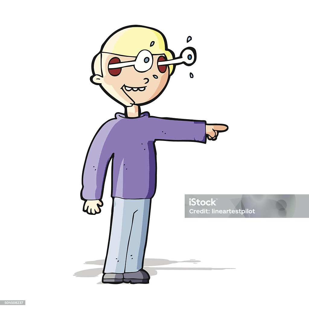 cartoon staring man Adult stock vector