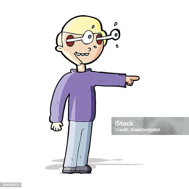 Cartoon Staring Man Stock Illustration - Download Image Now - Adult, Boys, Cheerful