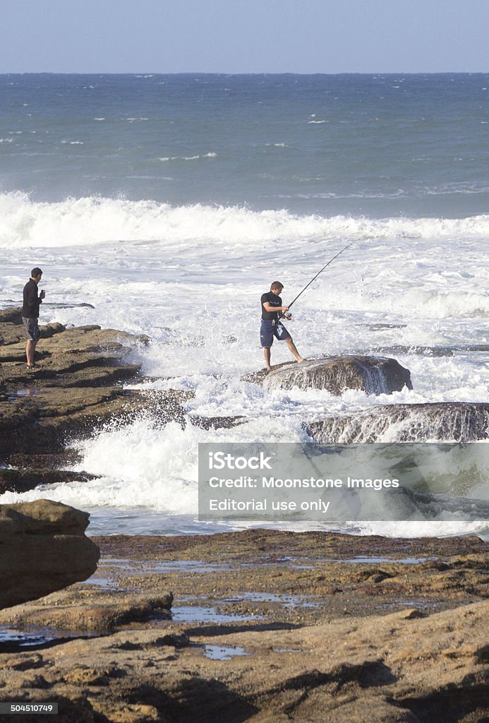 Pescador em Uvongo, África do Sul - Royalty-free 20-24 Anos Foto de stock