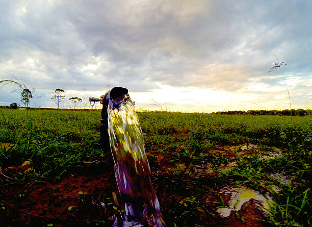 fließendes wasser australische farm - economise stock-fotos und bilder