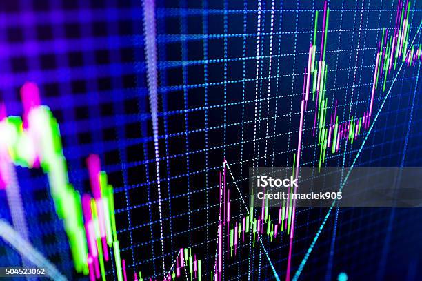 Stock Market Graph And Bar Chart Price Display Stock Photo - Download Image Now - Stock Market and Exchange, Bank - Financial Building, Banking