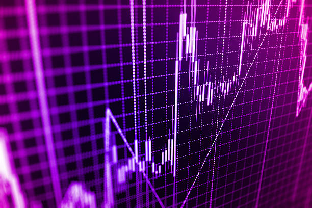 istock Stock market graph and bar chart price display 504523414