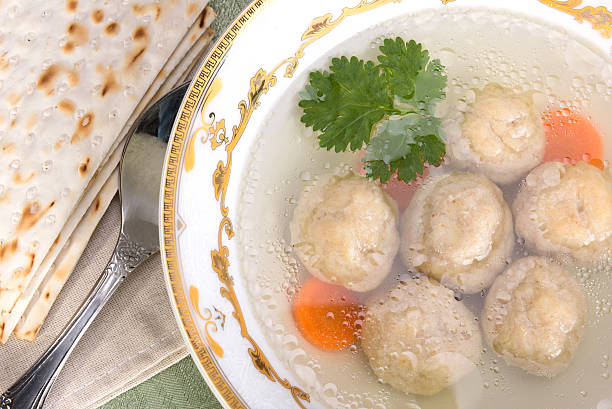istock Chicken soup with Kneidlach (Matzah bolls) 504523786