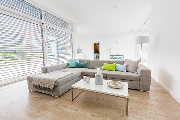 istock Modern bright living-room 504527306