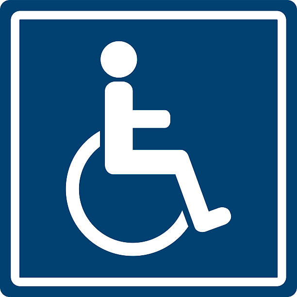 Handicap Sign Vector illustration of handicap sign. wheelchair transportation stock illustrations