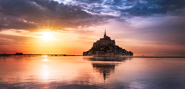 istock Mont Saint Michel at sunset, France 504529962
