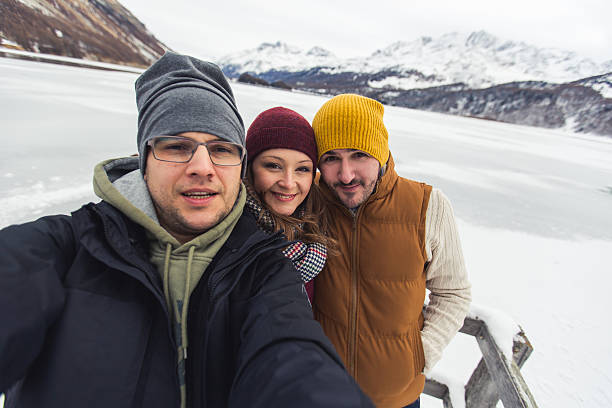 istock Friends at vacation taking selfie 504533022