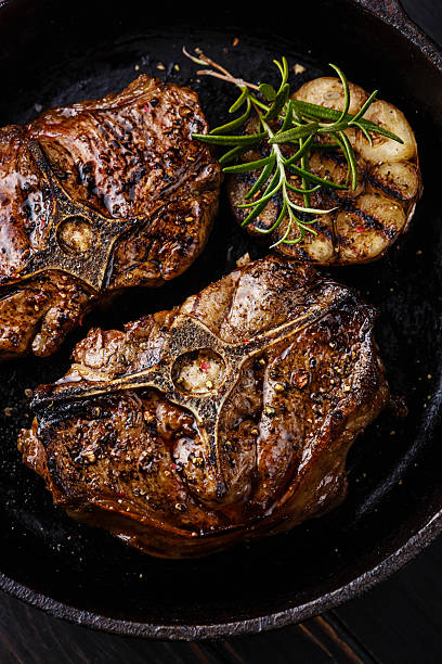 istock Roasted lamb loin chops with rosemary and garlic 504533982