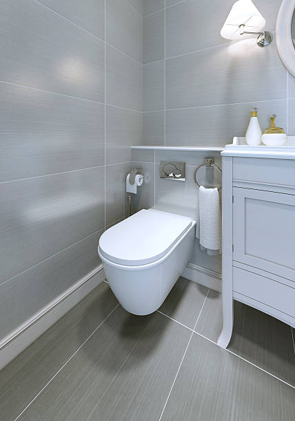 istock Toilet in bathroom classic style 504534090